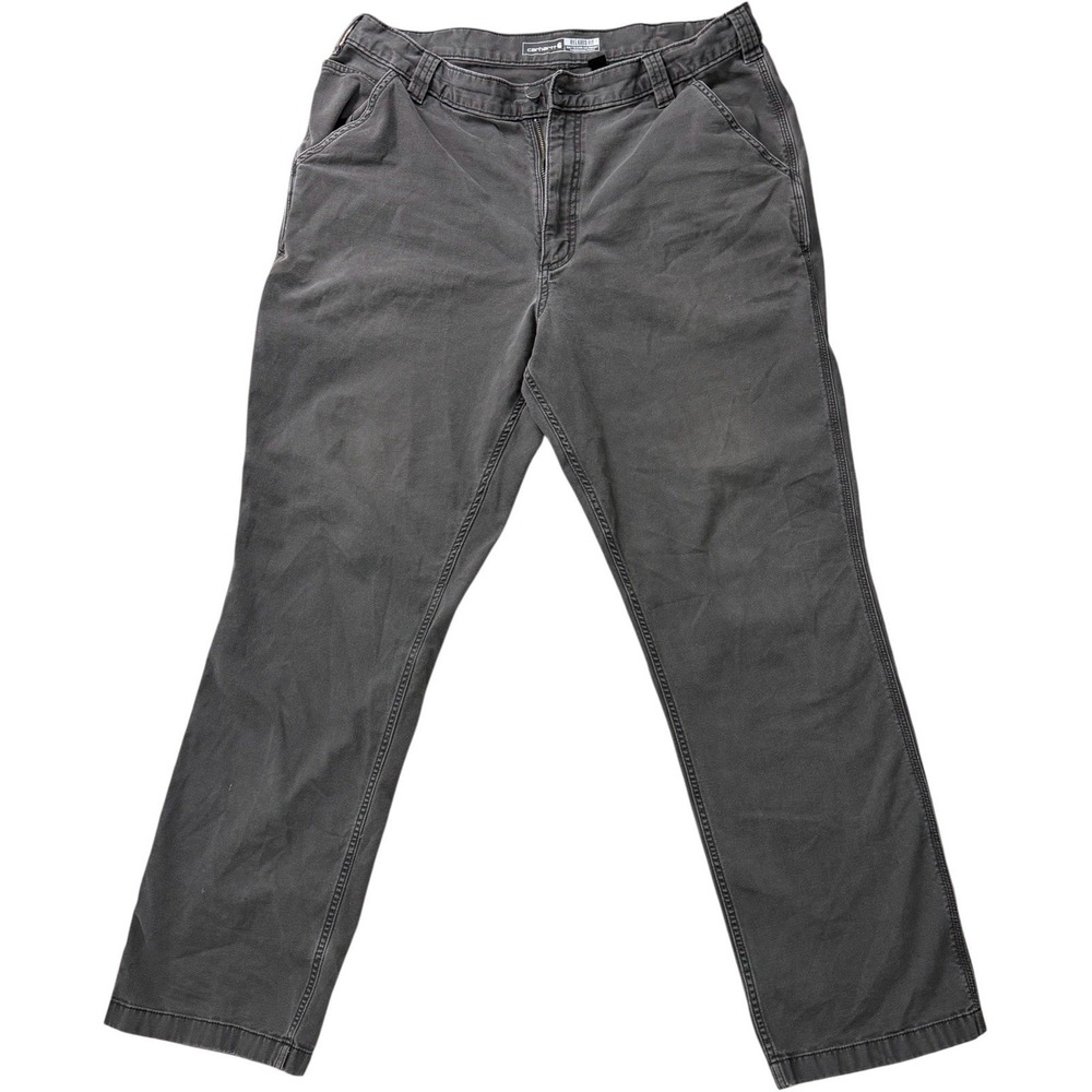 Carhartt Relaxed Fit Gray Rugged Flex Canvas Work Pants W38 L34